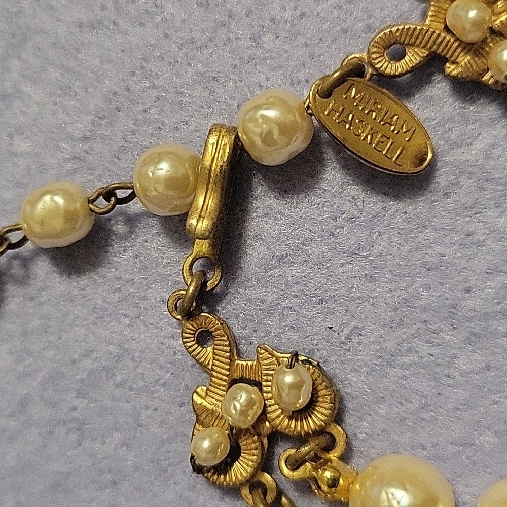 Miriam Haskell Necklace With Brooch - Picture 10 of 15